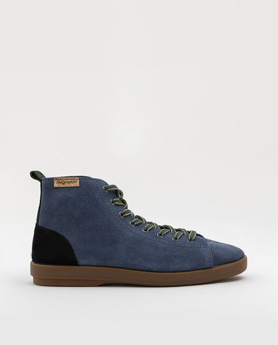 Blue leather ankle boots ACOTANGO LARGE JEANS