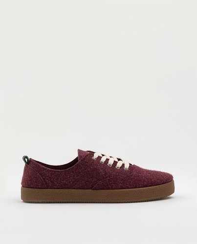 Recycled material casual sneakers ACACIA BURGUNDY