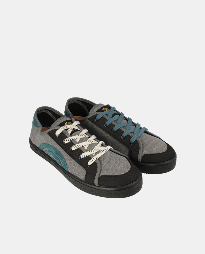 Zapatillas Grises De Piel Lino Y Algodon Para Hombre Y Mujer MALLO GRIS