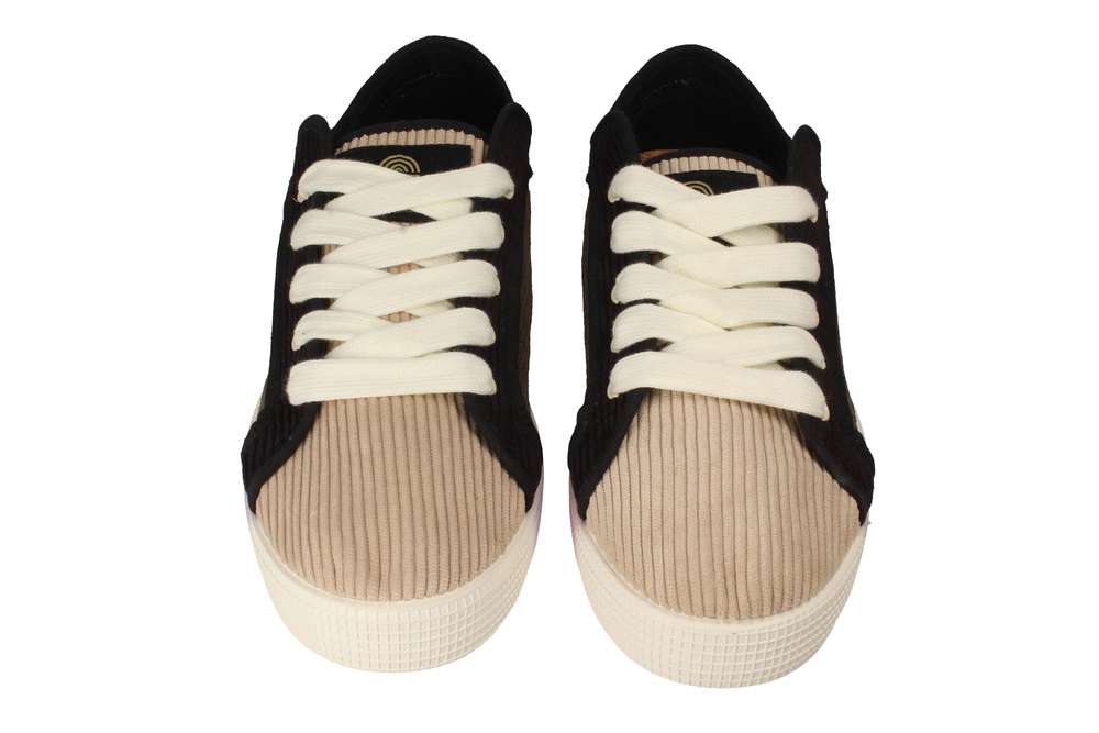 Sneakers mujer y hombre pana combinada colores TEIDE NEGRO