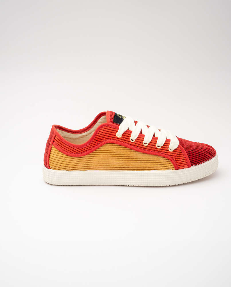 Zapatillas mujer y hombre de pana TEIDE BURDEOS