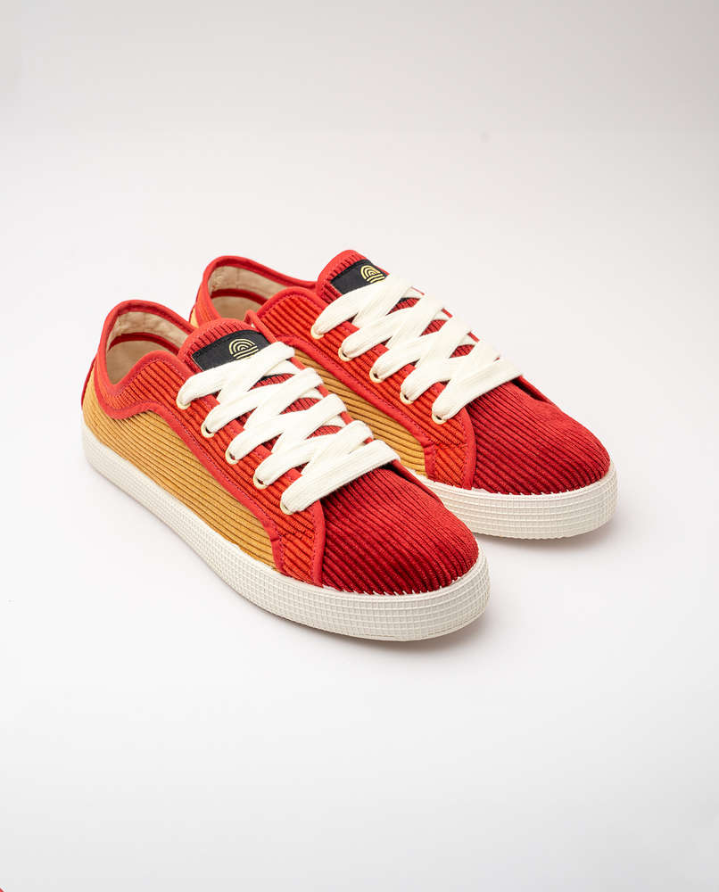 Zapatillas mujer y hombre de pana TEIDE BURDEOS