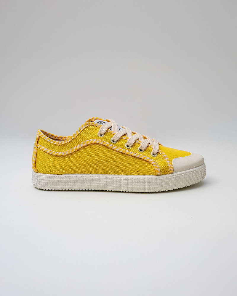 Sneakers de algodón reciclado de mujer GIRASOL LEMON
