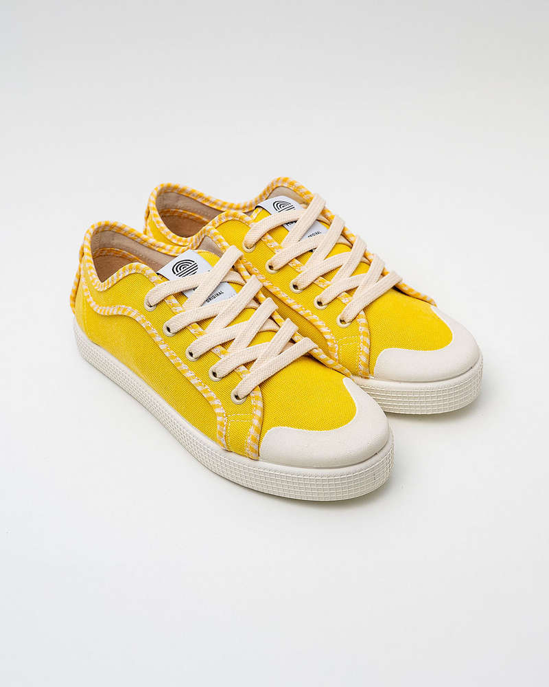 Sneakers de algodón reciclado de mujer GIRASOL LEMON