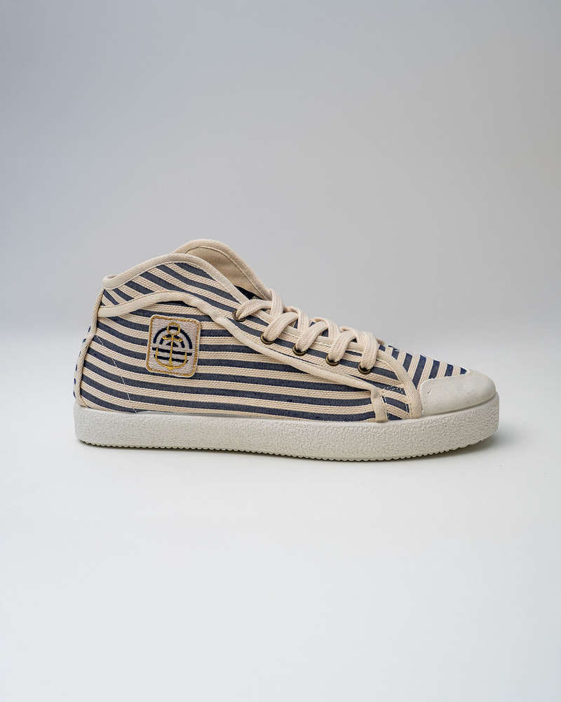 Zapatillas altas de algodón JAZMIN LARGE MARINO