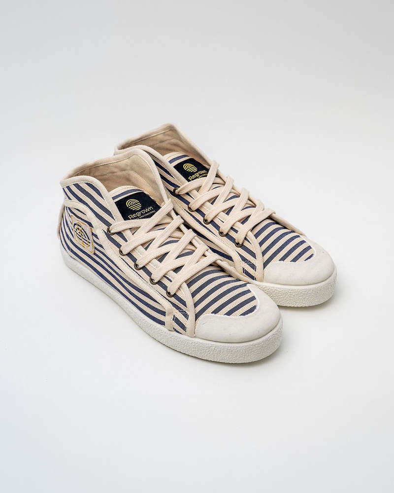 Zapatillas altas de algodón JAZMIN LARGE MARINO
